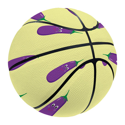 Cute Eggplant Pattern Print Basketball