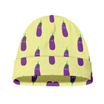 Cute Eggplant Pattern Print Beanie