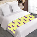 Cute Eggplant Pattern Print Bed Runner