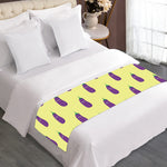Cute Eggplant Pattern Print Bed Runner