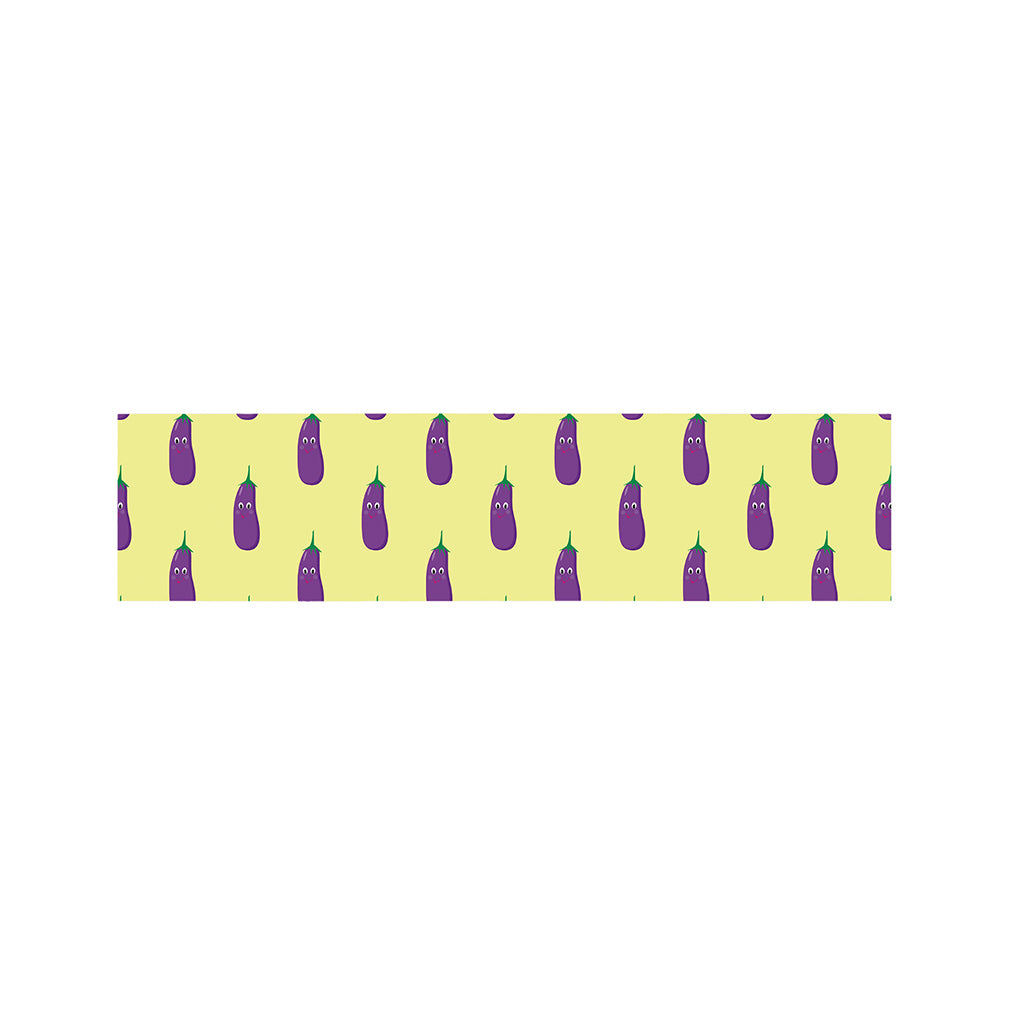 Cute Eggplant Pattern Print Bed Runner