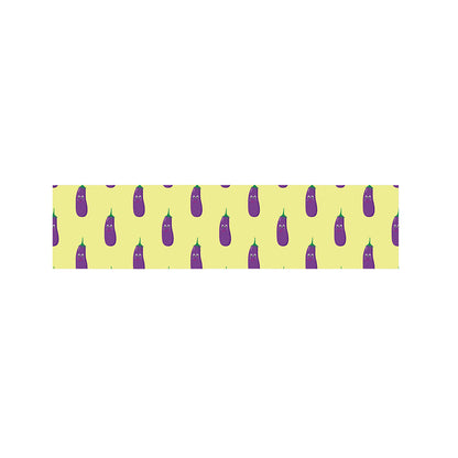 Cute Eggplant Pattern Print Bed Runner