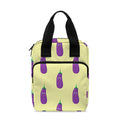 Cute Eggplant Pattern Print Bible Tote Bag