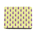 Cute Eggplant Pattern Print Bifold Wallet