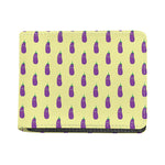 Cute Eggplant Pattern Print Bifold Wallet