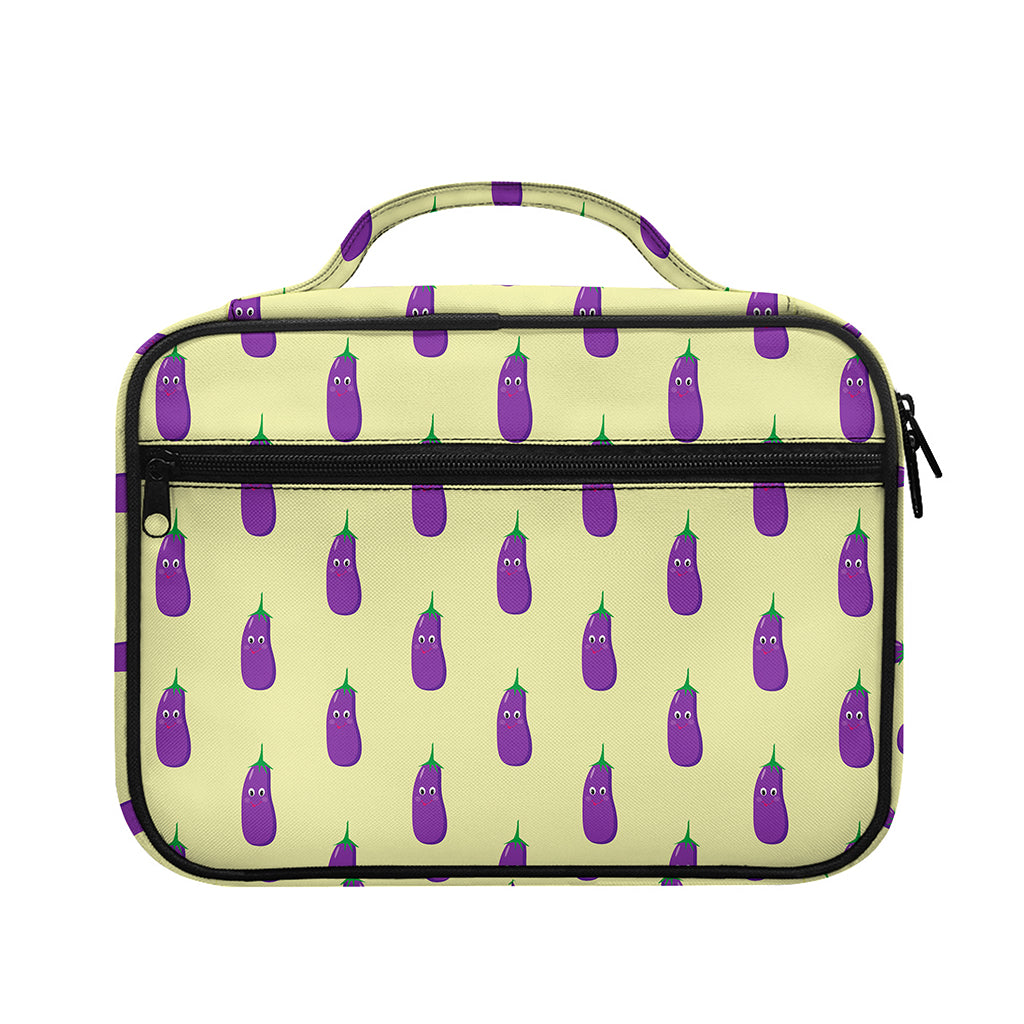 Cute Eggplant Pattern Print Briefcase Bible Bag