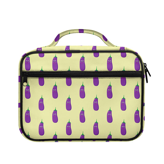 Cute Eggplant Pattern Print Briefcase Bible Bag