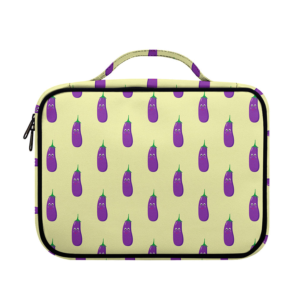 Cute Eggplant Pattern Print Briefcase Bible Bag