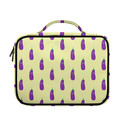 Cute Eggplant Pattern Print Briefcase Bible Bag
