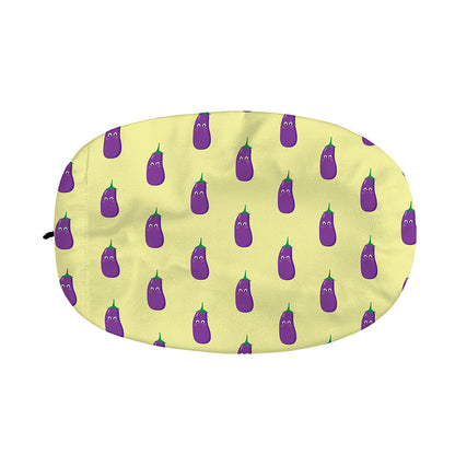 Cute Eggplant Pattern Print Car Side Mirror Covers