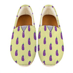 Cute Eggplant Pattern Print Casual Shoes