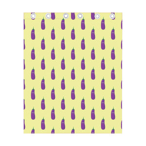 Cute Eggplant Pattern Print Curtain