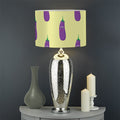 Cute Eggplant Pattern Print Drum Lamp Shade
