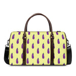 Cute Eggplant Pattern Print Duffle Bag