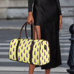 Cute Eggplant Pattern Print Duffle Bag
