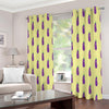 Cute Eggplant Pattern Print Extra Wide Grommet Curtains