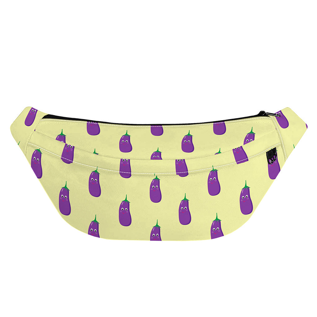 Cute Eggplant Pattern Print Fanny Pack
