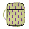 Cute Eggplant Pattern Print Front Pocket Bible Bag