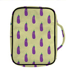 Cute Eggplant Pattern Print Front Pocket Bible Bag
