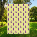 Cute Eggplant Pattern Print Garden Flag