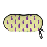 Cute Eggplant Pattern Print Glasses Case