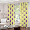 Cute Eggplant Pattern Print Grommet Curtains