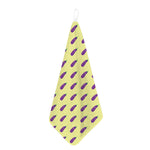 Cute Eggplant Pattern Print Hand Towel