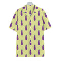 Cute Eggplant Pattern Print Hawaiian Shirt