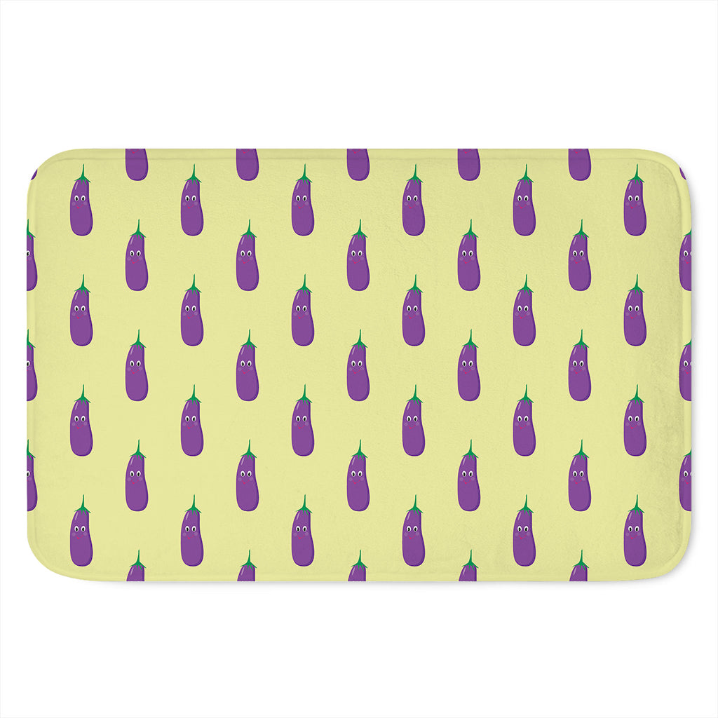 Cute Eggplant Pattern Print Indoor Door Mat