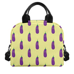 Cute Eggplant Pattern Print Insulated Lunch Bag