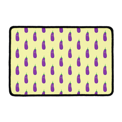 Cute Eggplant Pattern Print Kitchen Mat