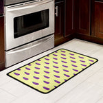 Cute Eggplant Pattern Print Kitchen Mat