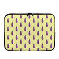 Cute Eggplant Pattern Print Laptop Sleeve