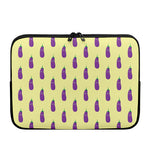 Cute Eggplant Pattern Print Laptop Sleeve
