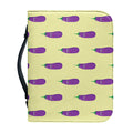 Cute Eggplant Pattern Print Leather Bible Cover