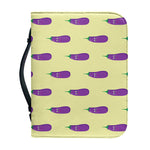 Cute Eggplant Pattern Print Leather Bible Cover