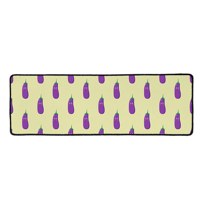 Cute Eggplant Pattern Print Long Kitchen Mat