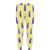 Cute Eggplant Pattern Print Men's leggings