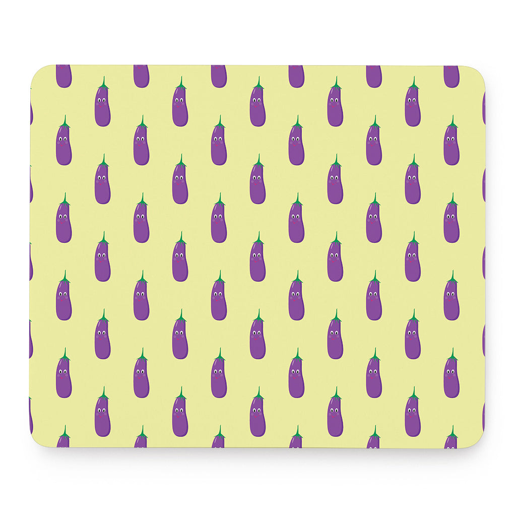 Cute Eggplant Pattern Print Mouse Pad