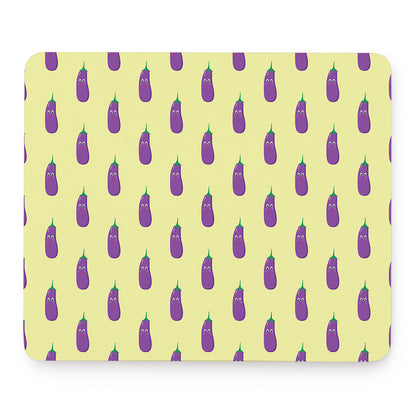 Cute Eggplant Pattern Print Mouse Pad