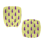 Cute Eggplant Pattern Print Office Chair Cover