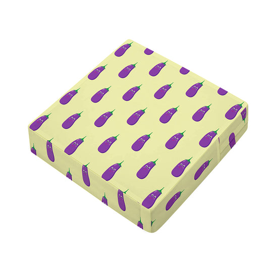 Cute Eggplant Pattern Print Outdoor Seat Cushion Cover