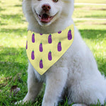 Cute Eggplant Pattern Print Over The Collar Dog Bandana