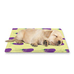 Cute Eggplant Pattern Print Pet Cooling Mat Cover