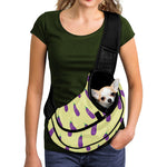 Cute Eggplant Pattern Print Pet Sling Carrier