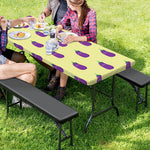 Cute Eggplant Pattern Print Picnic Table Cover