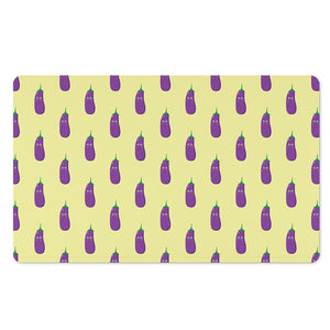 Cute Eggplant Pattern Print Polyester Doormat