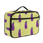 Cute Eggplant Pattern Print Portable Lunch Bag