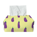 Cute Eggplant Pattern Print Rectangle Tissue Box Cover