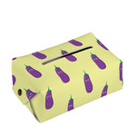 Cute Eggplant Pattern Print Rectangle Tissue Box Cover
